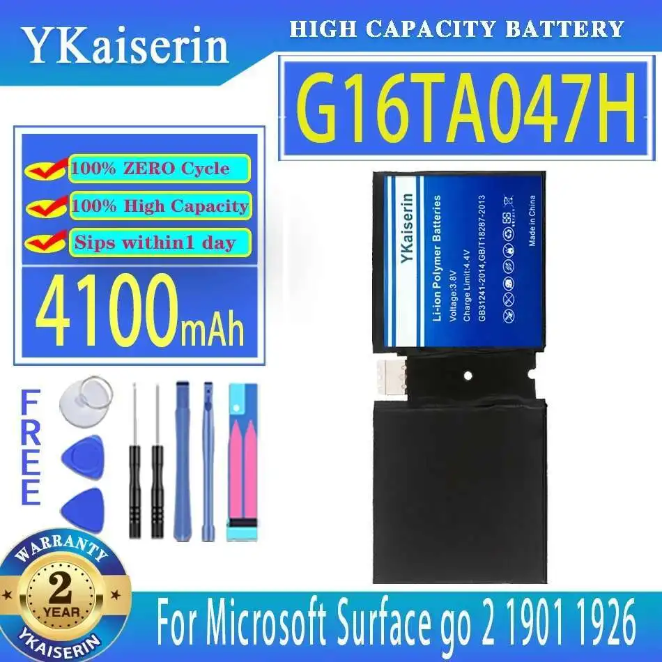 

Tablet Battery For Microsoft Surface GO 2 Go2 1901 1926 Series 4100Mah Long-Lasting G16TA047H