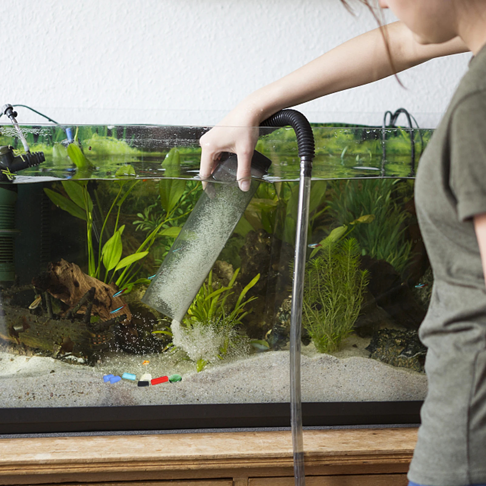 

Rocks Fish Tank Decorative Gravel Aquarium Stone Pebbles Glass Sand Decoration Stones