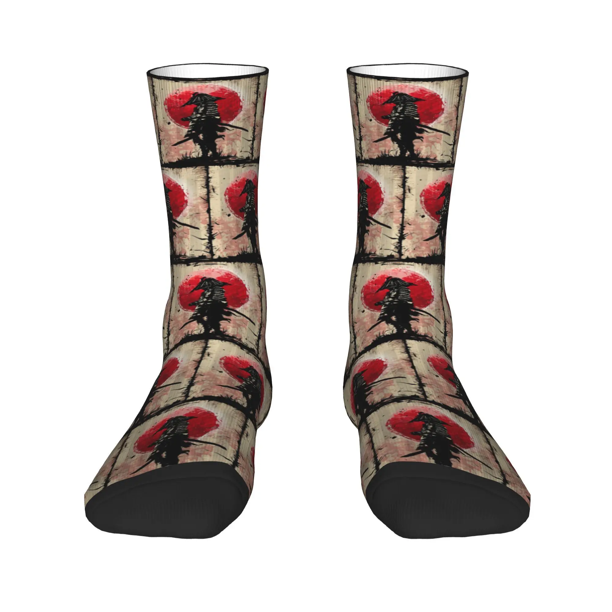 ศิลปะญี่ปุ่นซามูไรนักสู้บูชิโดถุงเท้าฮาราจูกุคุณภาพสูงถุงน่องทุกฤดูกาลถุงเท้ายาวอุปกรณ์เสริมสำหรับของขวัญยู ไนเซกซ์