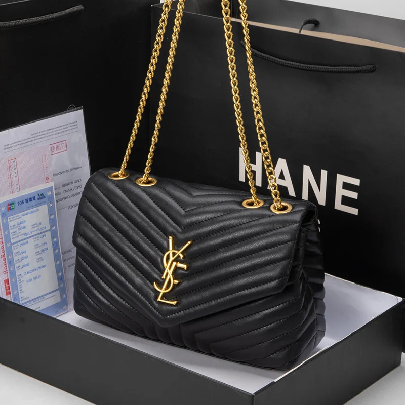 

Bag 2026 New Leather Rhombus Chain Bag Classic Versatile Fashion Crossbody One Shoulder Handbag Tide