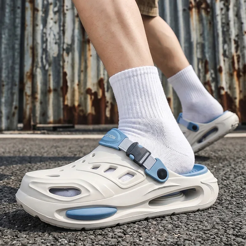 Streetwear Mixed Color Thick Bottom Clogs Women Summer 2026 Soft Sole Platform Beach Sandles Woman Outdoor Non Slip Eva Slippers