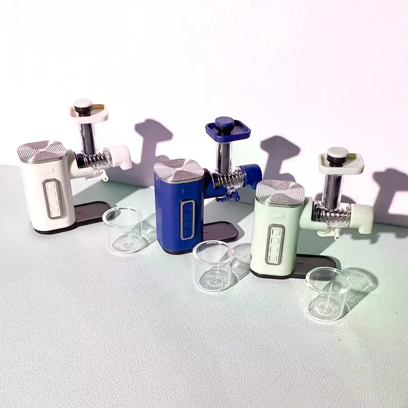 1 Set Mini Food Play Fruit Juicer Machine 1:12 Scale Dollhouse Miniature Juicer Blender Simulation Model Scene Decoration