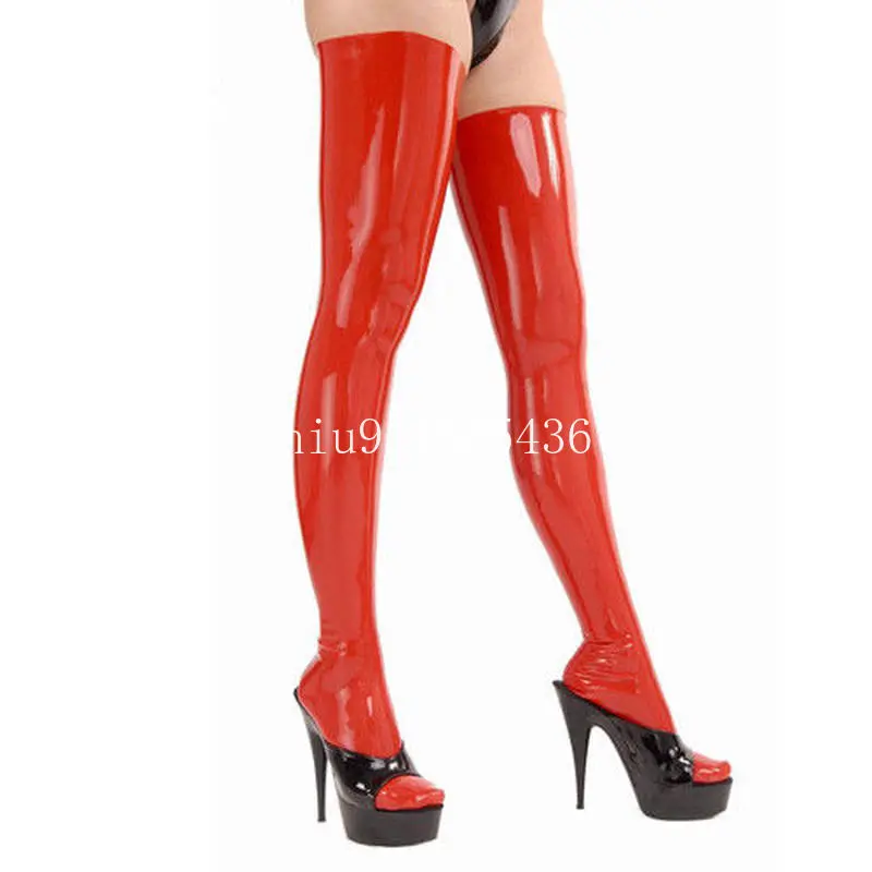 

Sexy Lingerie Unsexy Handmade Latex Socks Stockings Rubber Long Socks