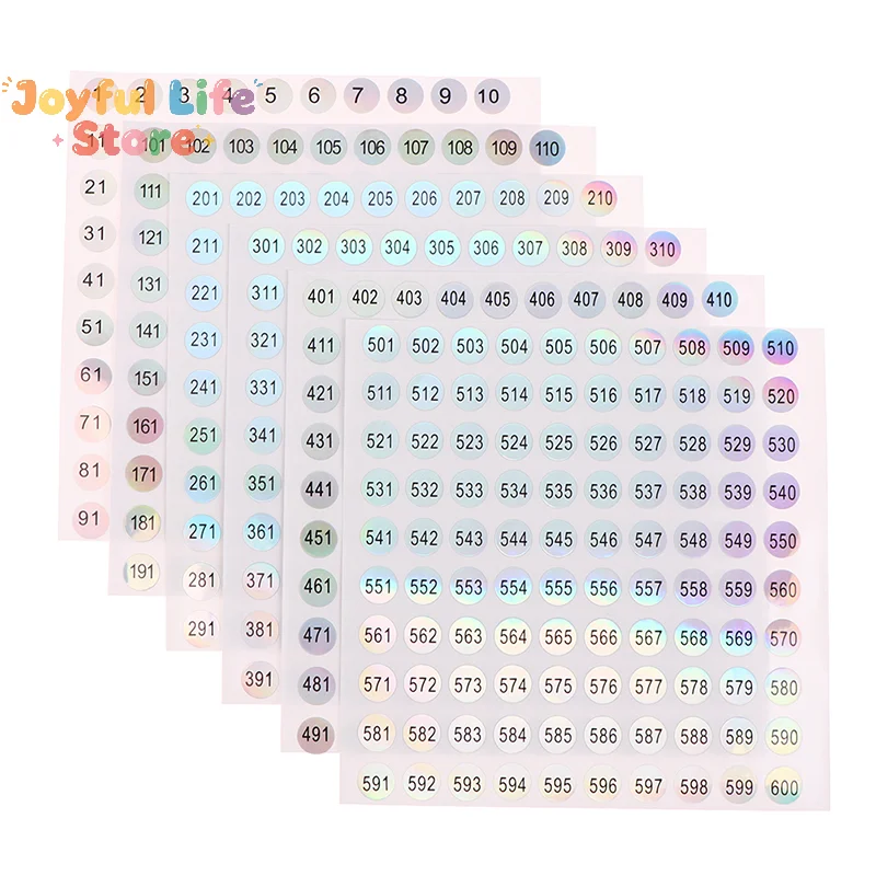 1-1000 Waterproof Digital Label Self-adhesive Number Sticker Nail Polish Tableware Scrapbooking DIY Craft Digital Label Stickers