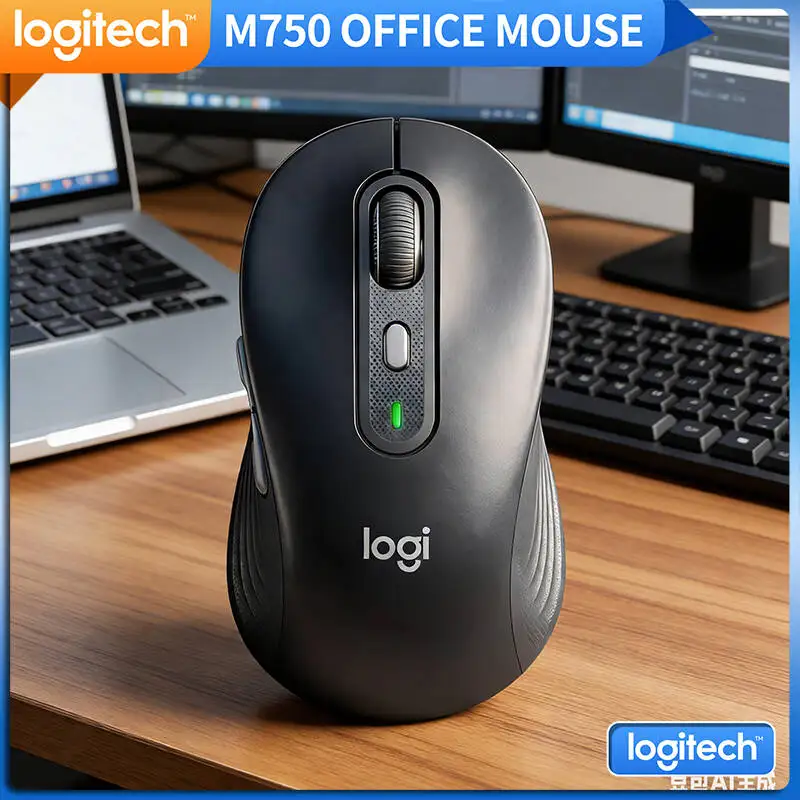 

Беспроводная офисная мышь Logitech M750 — 90% снижение шума, мягкие накладки, мягкая подставка для большого пальца, 24 месяца автономной работы, готовность к использованию в бизнесе