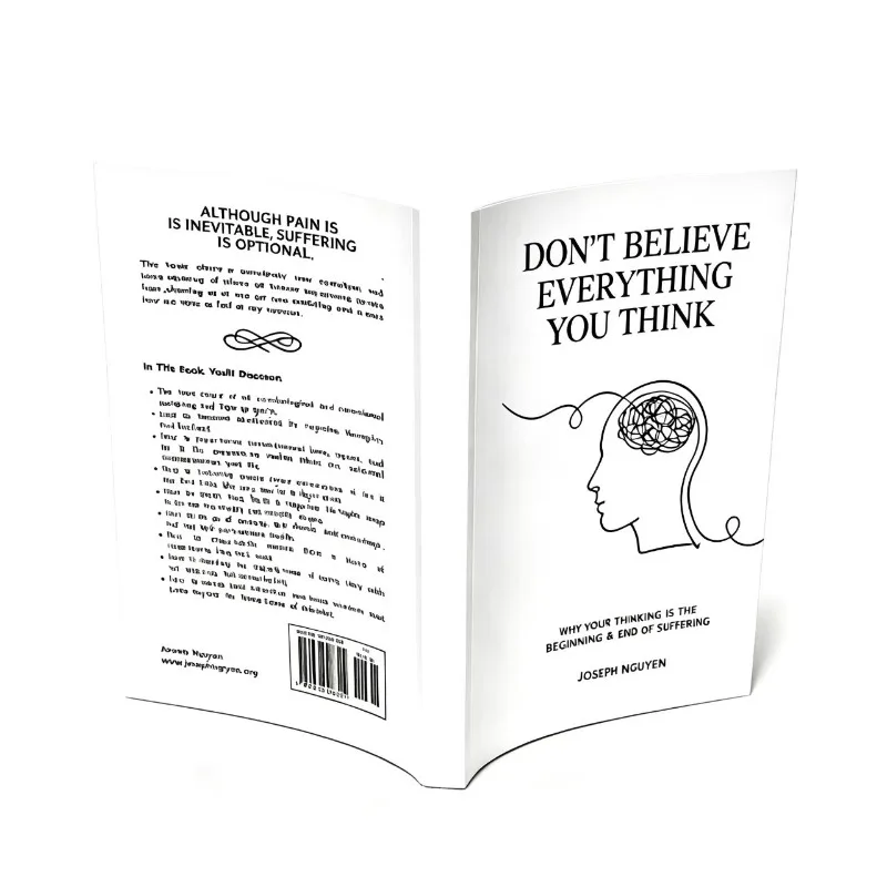 Don’t Believe Everything You Think Joseph Nguyen Paperback Book, Mind‑Control Self‑Help Psychology Book for Adult Mental Growth
