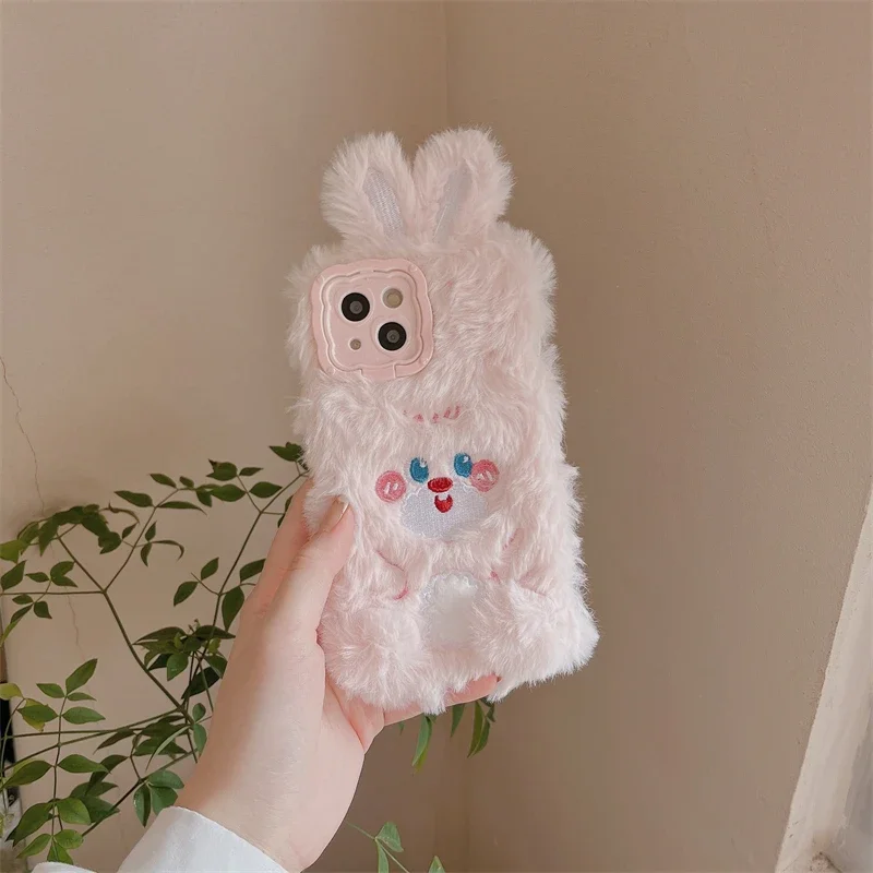 Plush Hair Fluff Toy Soft Phone Case Cartoon for Huawei Mate 60 Pro Mate 50 40 30 Pro 3D Cute Women's Fashion Back Cover Cases