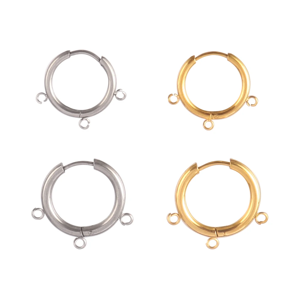 10 teile/los 316L Edelstahl DIY Ohrringe Hoop Ohrring Passend Basis Für DIY Schmuck Ohrringe Von Lieferungen Zubehör