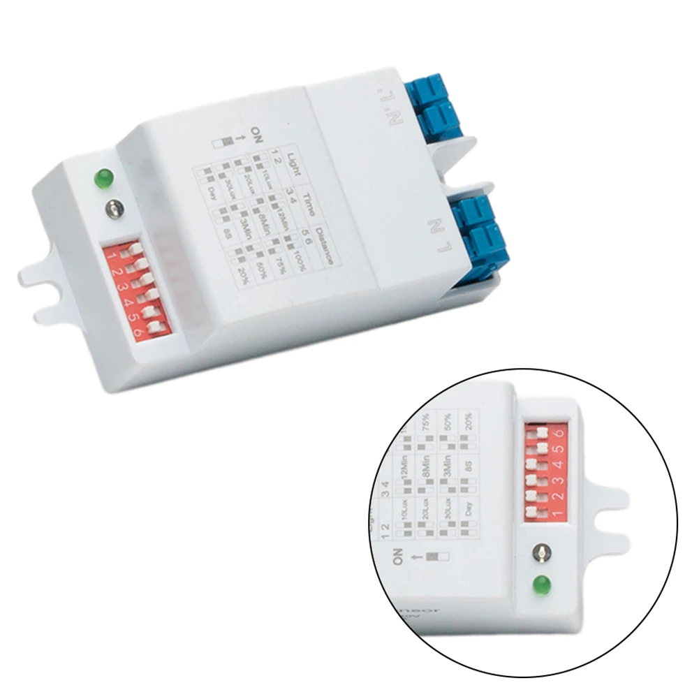5.8G Microwave Motion Sensor Switch 360 Degree Human Body Detector AC 220V 240V Adjustable For LED Light Ceiling Wall