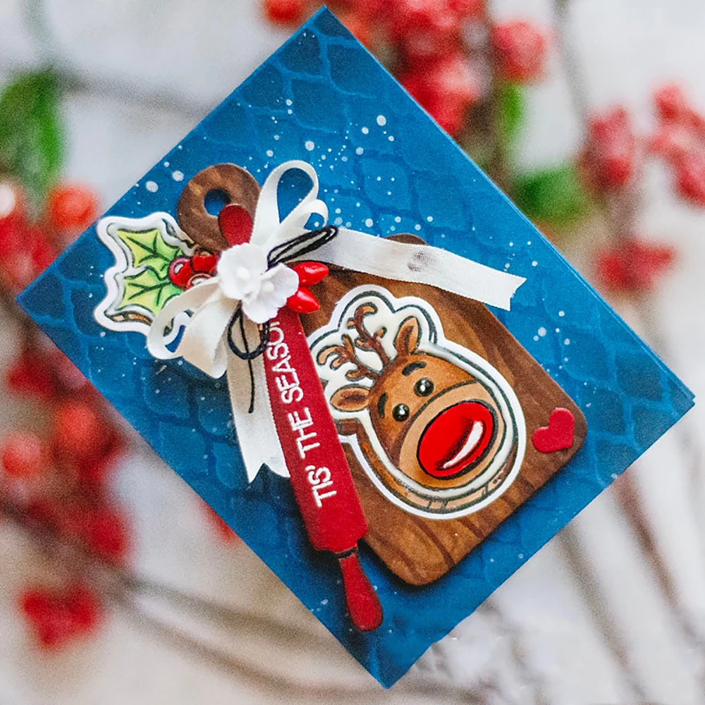 ليلة صامتة مرح ومشرقة الشتاء العجائب عبارات المعادن قطع يموت/واضح ختم DIY بها بنفسك ألبوم بطاقة صنع سكرابوكينغ Stencil