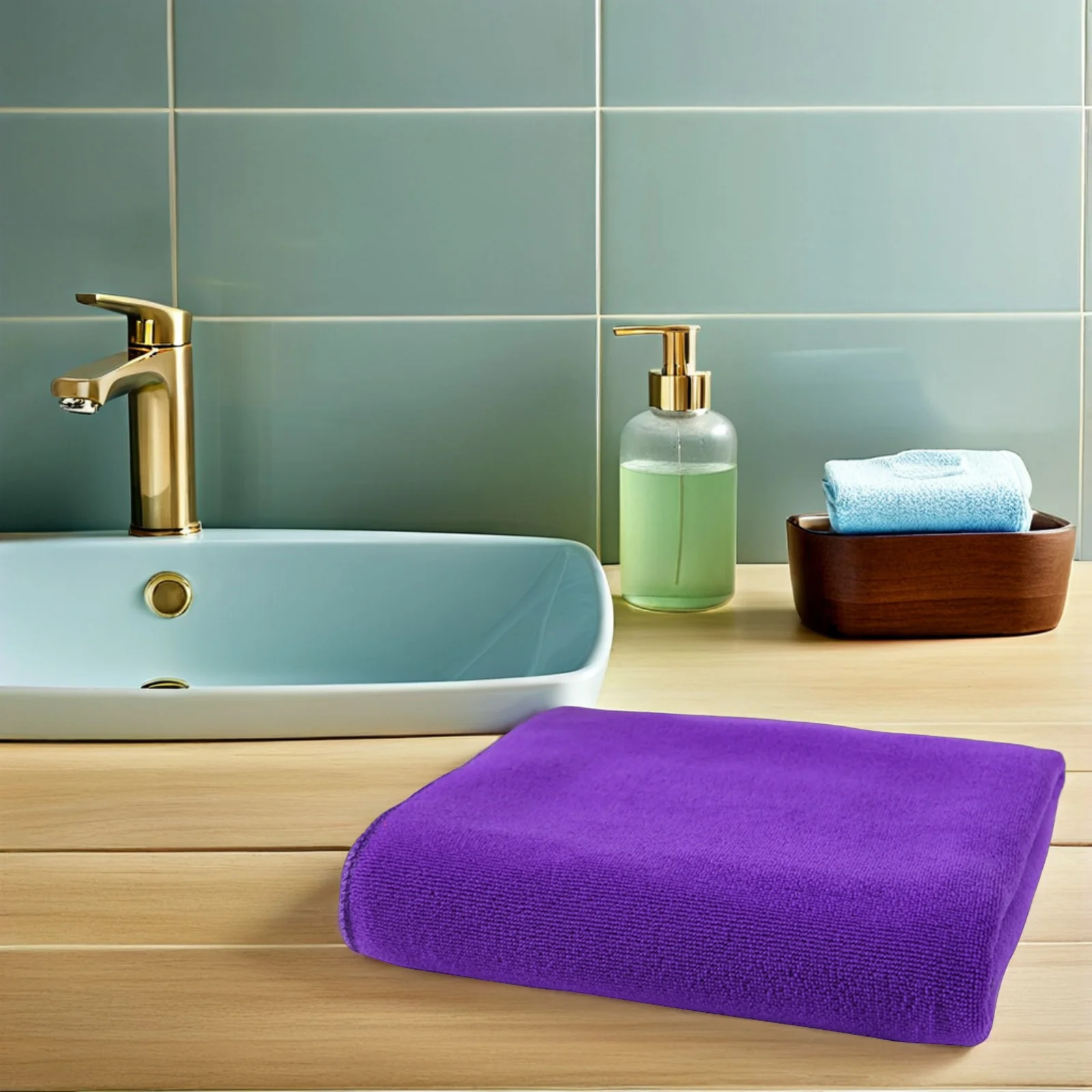 

Microfiber Bath Towel Large Lightweight Quick Dry for Spa Swimming Beach Camping 70x140cm Dark Purple Absorbent Fast Dry
