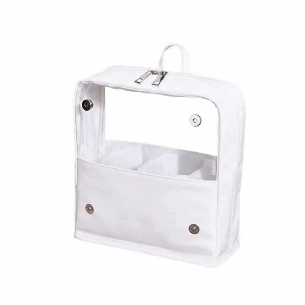 Waterproof Transparent Makeup Bag Stand-up Design Large Capacity Cosmetic Bag Dividers with Handle Clear Toiletries Organizer
