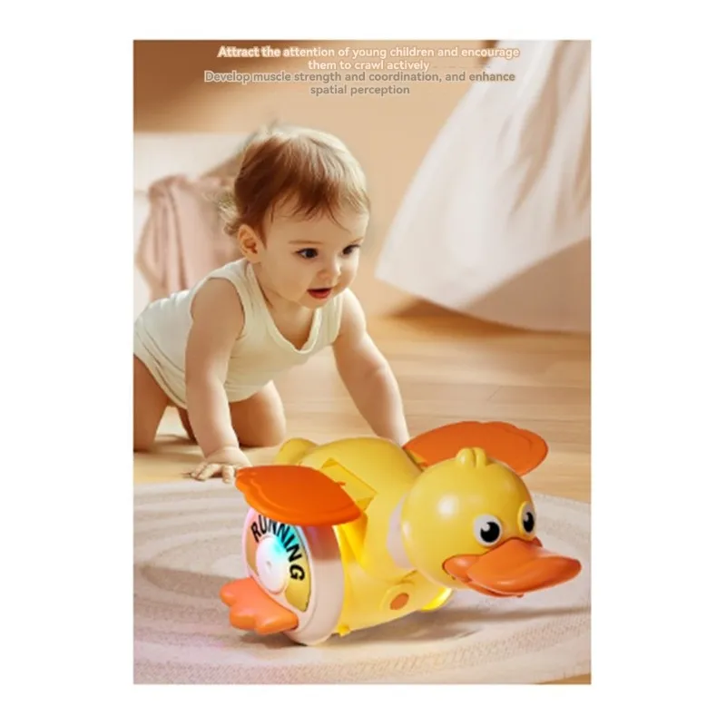 CYGJ-بطة كهربائية لطيفة مع ضوء وموسيقى متحركة منزلق لدليل تويموشن للأطفال تعلم وظائف التسلق #3