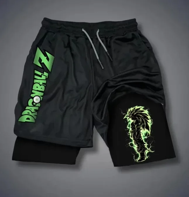 2025 Nuovi Uomini Y2k di Grandi Dimensioni Dragon Ball Ispirazione Pantaloncini da Uomo Casual Stile Sportivo Stampato Traspirante Uomini di Estate Anime Breve