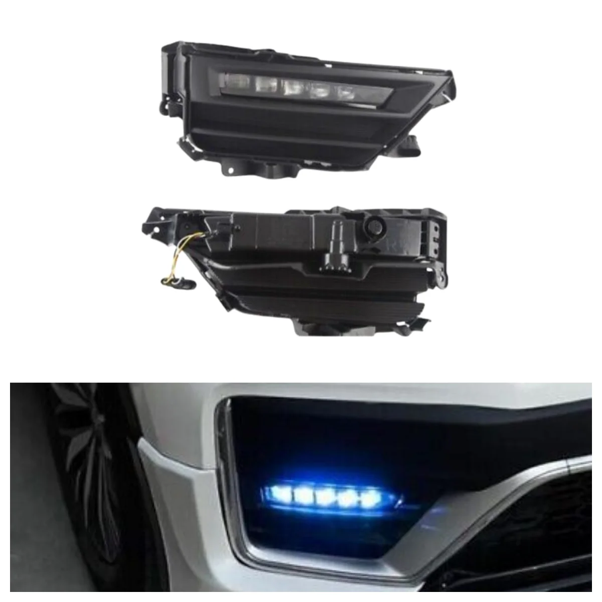 

Car Turning DRL Fog Lamp 3-Color Turn Signal Daylight LED Daytime Running Light For Honda CRV CR-V 2020 2021 2022