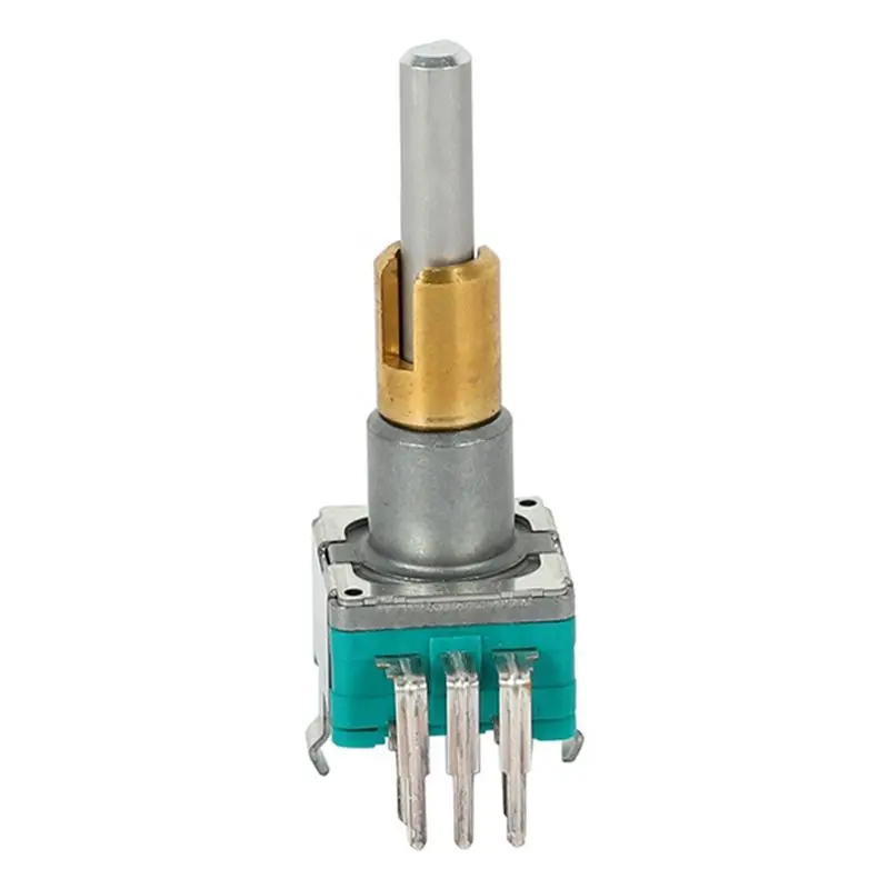 ABAH-6PCS EC11EBB24C03 Dual Axis Encoder With Switch 30 Positioning Number 15 Pulse Point Handle 25Mm