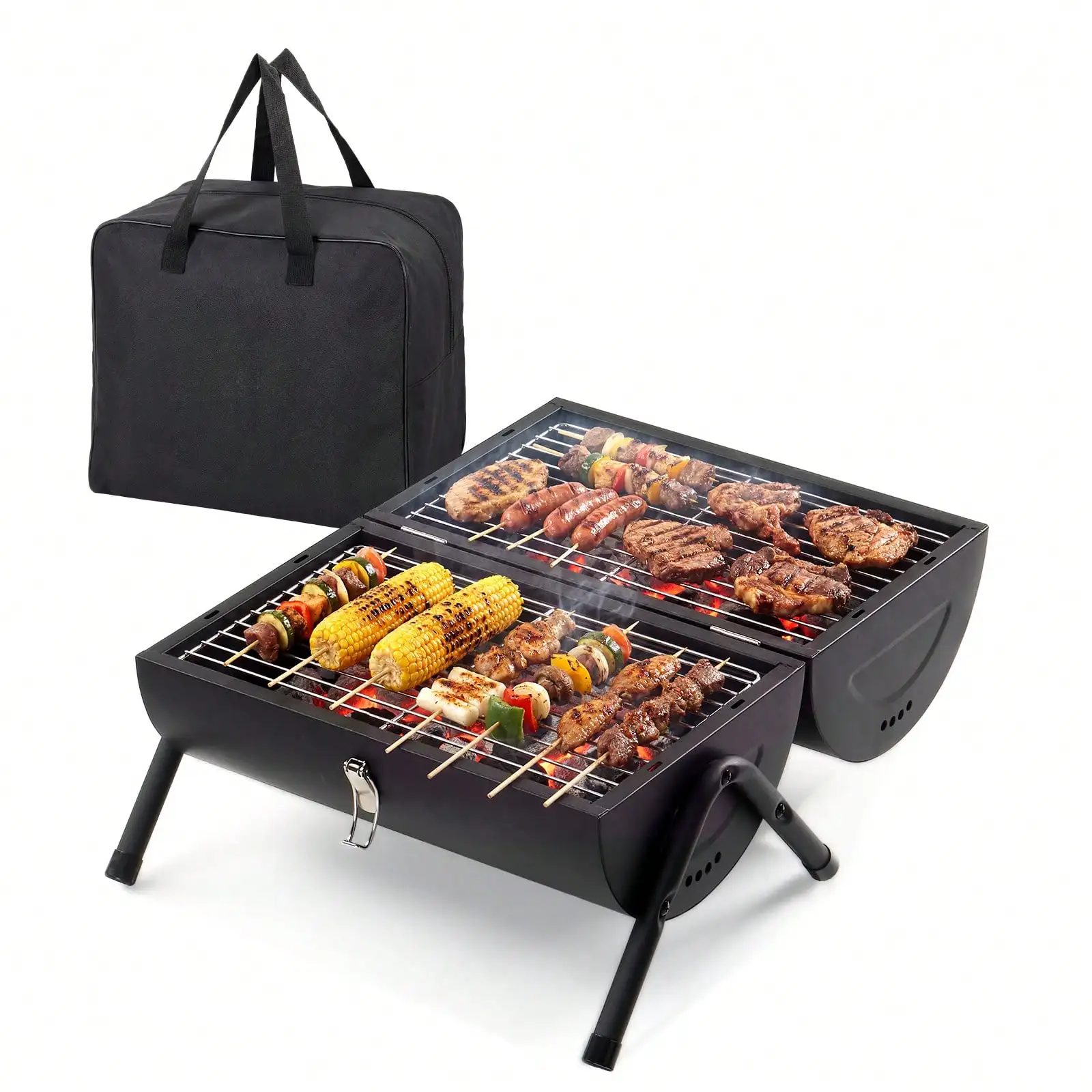 Portable Charcoal Grill Outdoor Tabletop Barbecue