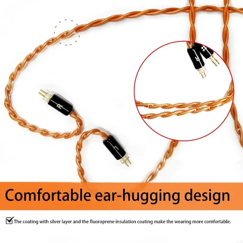 

Professional 0.78mm 2Pin Earphone Cable with 7N Single Crystal 3.5mm/4.4mm Male Plug Adapter Wire Line 1.2m