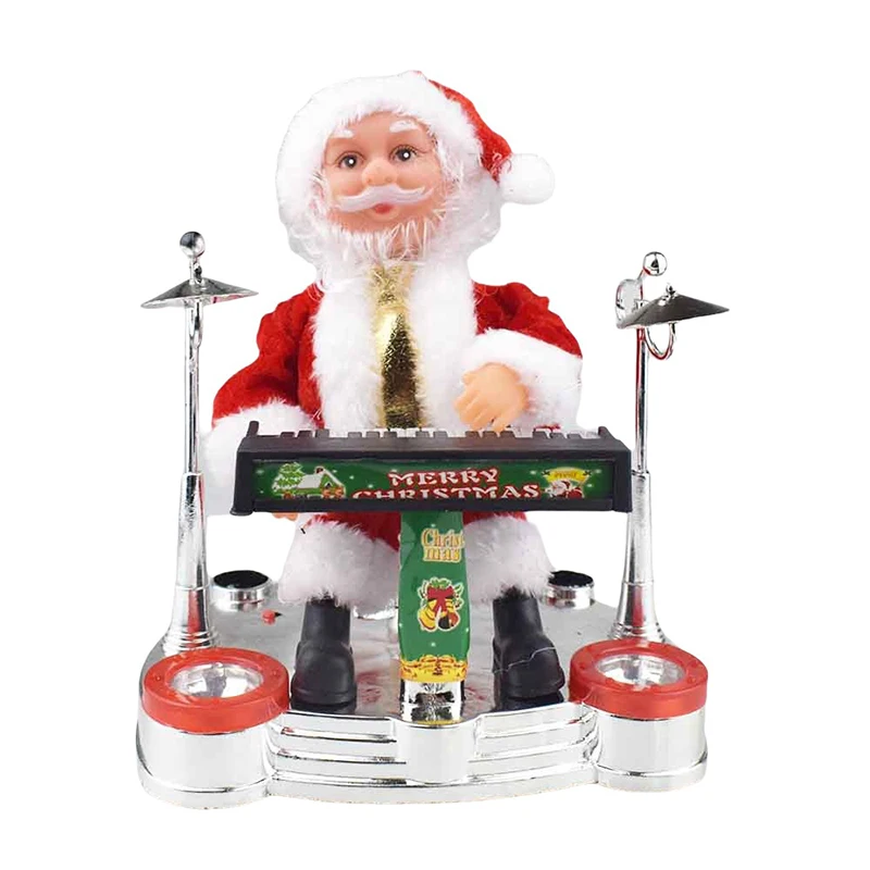 Novedad, divertido y creativo, juguete eléctrico mecedora para Papá Noel con música, juguetes para niños, regalo de Navidad, decoración del hogar