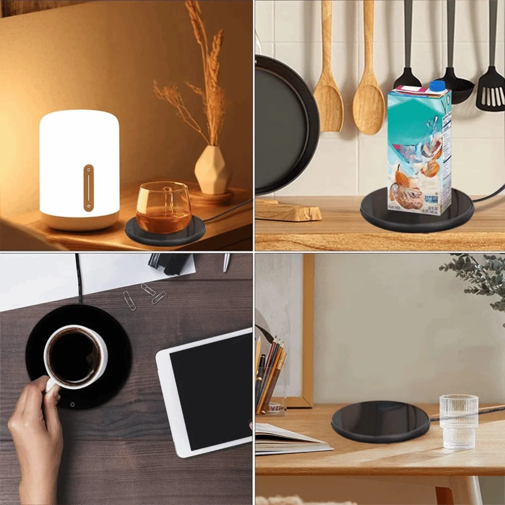 USB Charging Electric Coffee Cup Heater Energy Saving Round Thermostatic Coaster Constant Temperature Coffee Mug Warmer Winter