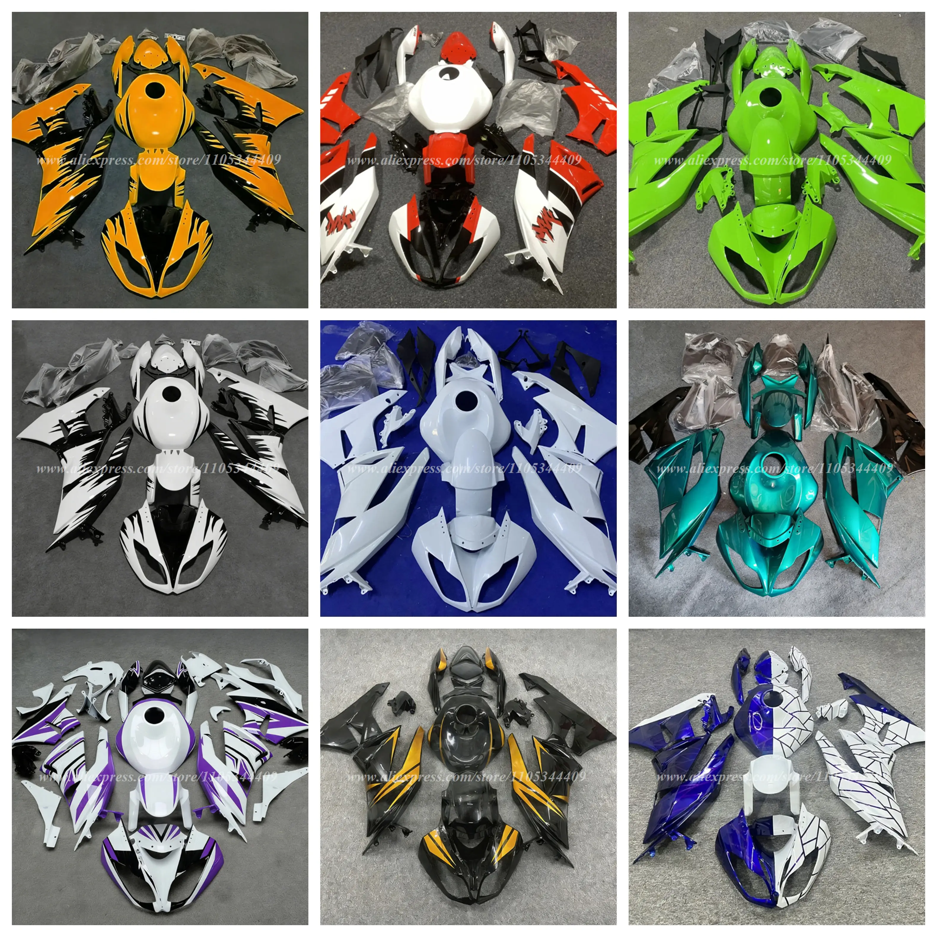 Suitable for Kawasaki ZX-6R 636 2009 10 11 2012 motorcycle modification fairing housing including fuel tank cover customizable