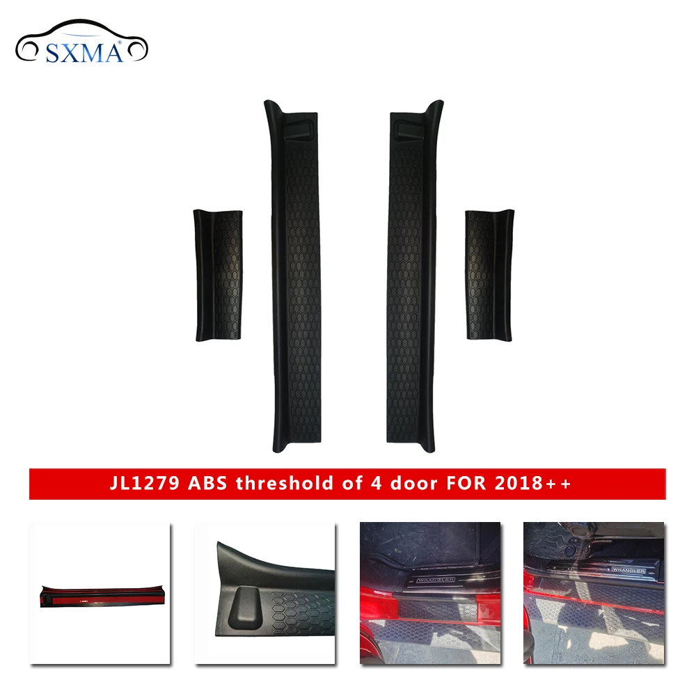 *LantSun*JL1279 Rubber Threshold All-In Package Bar For Jeep Wrangler 2018+++ 4XE Stick It on the Threshold