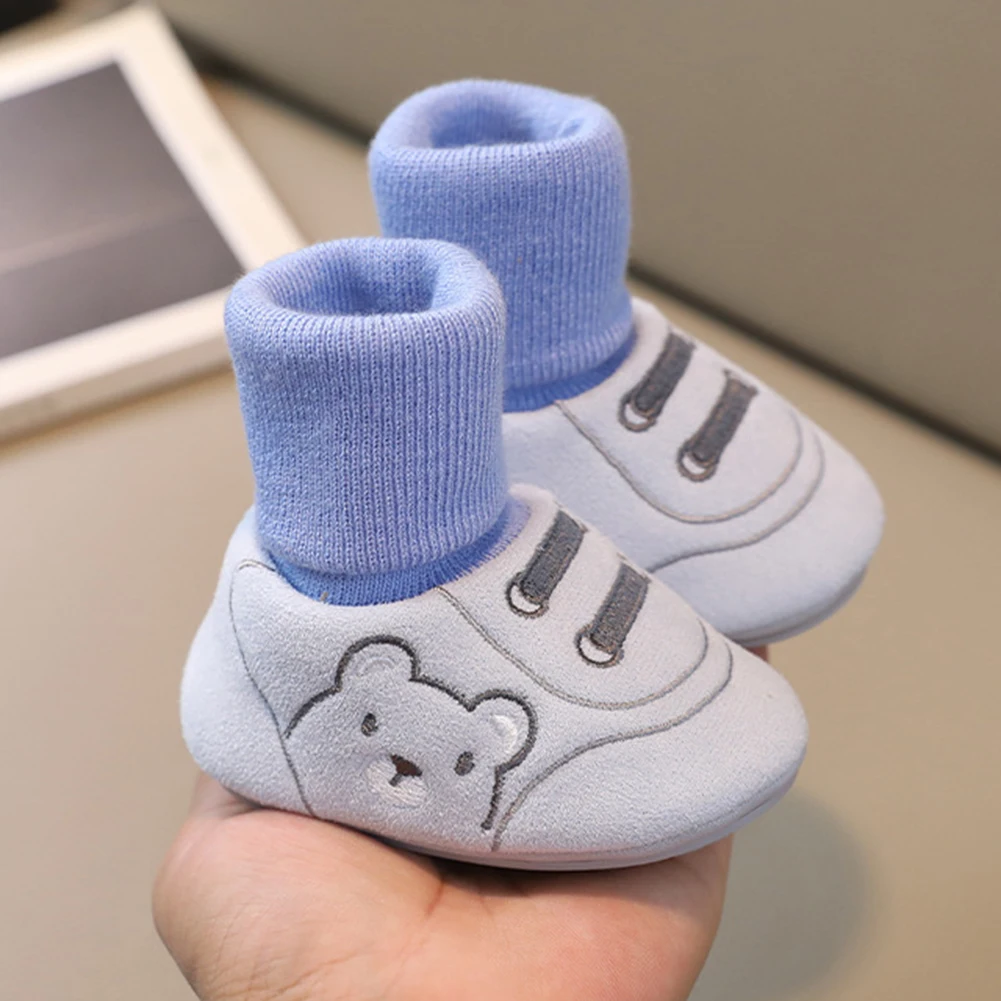 Baby Cute Winter Shoes With High-Top Sweat-absorbent Non-Slip Soft Shoes For 3-6-12 Months Baby