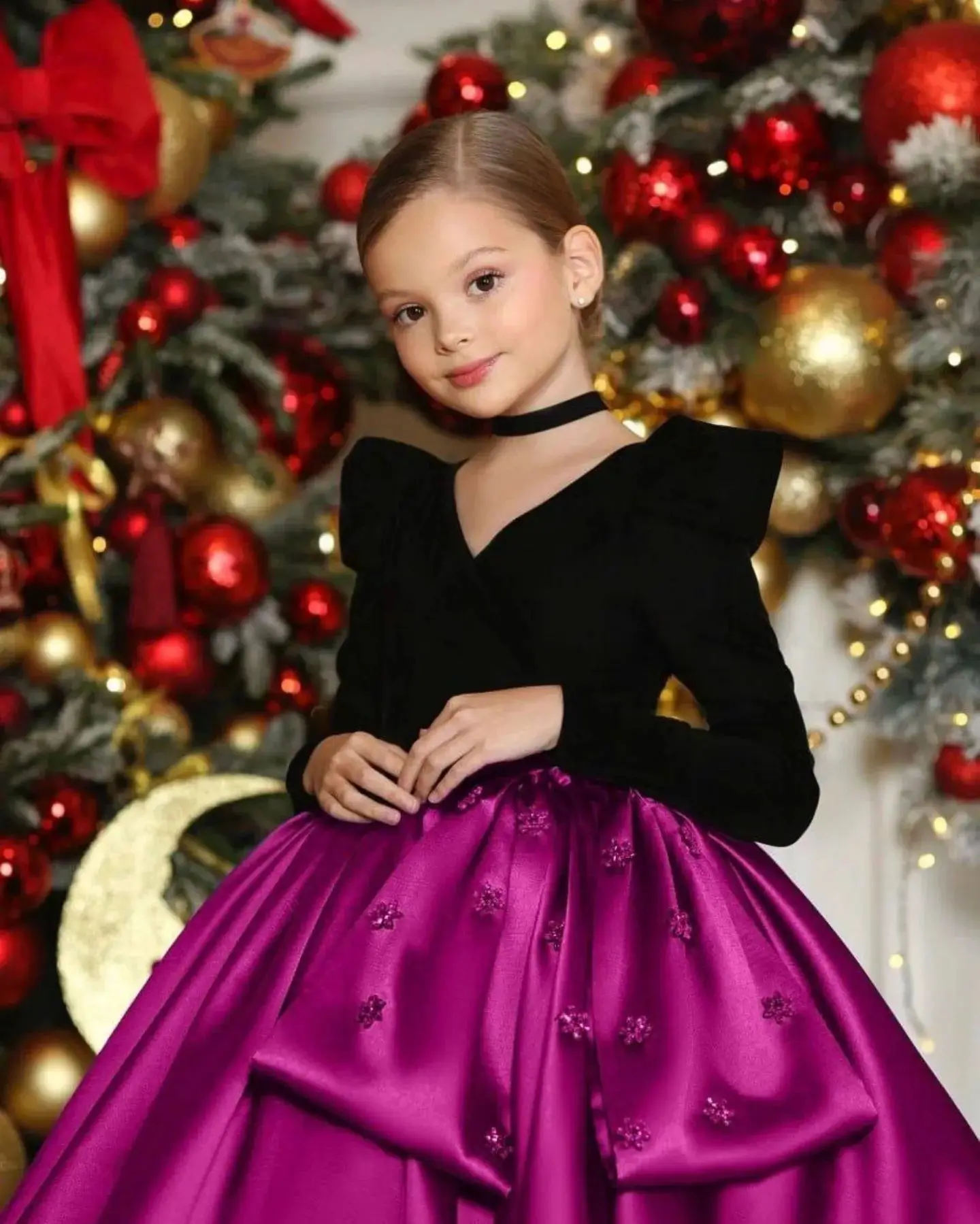Dreamy Vow J367 Lusso Arabo Verde Ragazza Abito di Cristallo Con Scollo A V Dubai Bambini Principessa Vacanza Compleanno Festa di Nozze Abito di Sfera 2025