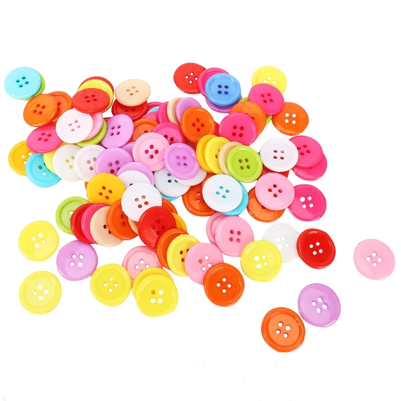 Generic DIY random color 100 sewing buttons Craft DIY toys, Plastic, Random Color, 20mm