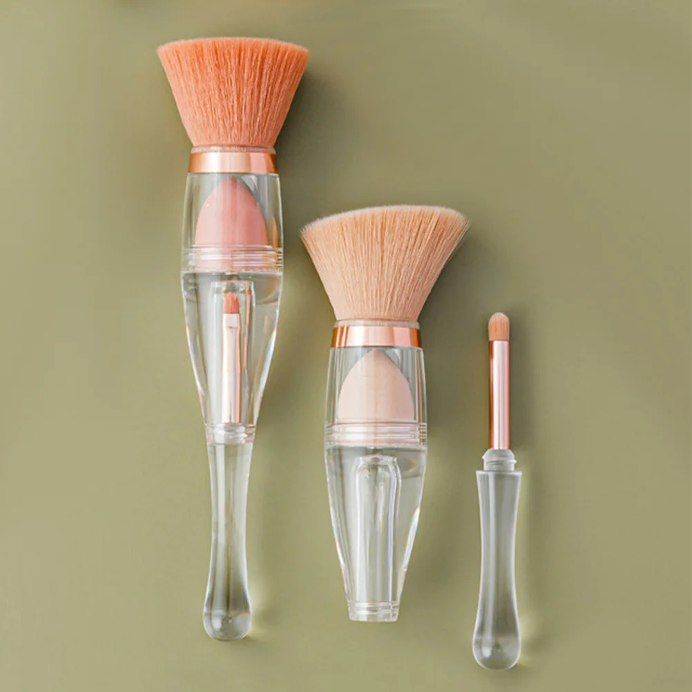 

Makeup Brush Set 3-in-1 Portable Multi-Purpose Practical Brush Professional Foundation Blush Powder Applicator