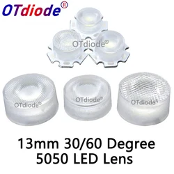 10-100pcs 13.5mm 5050 XLM-L2 LED Lens 30 60 Degree Optical Grade PMMA Led Lens Holder Plano Reflector Collimator