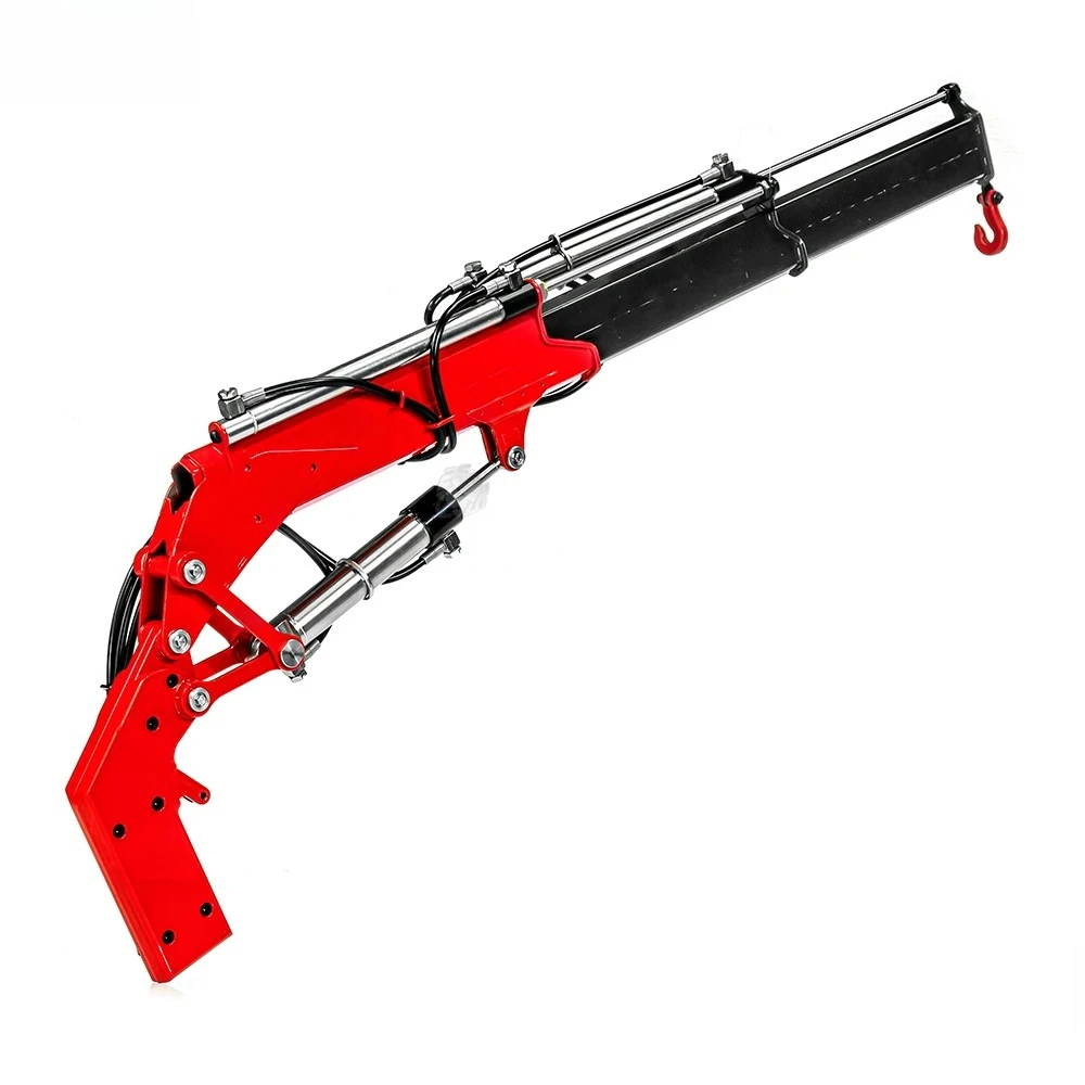 Hydraulic Crane Metal Flying Boom Crane Assembly Kit Model for 1/14 RC Dump Truck Car Truck DIY Model Car Accessories