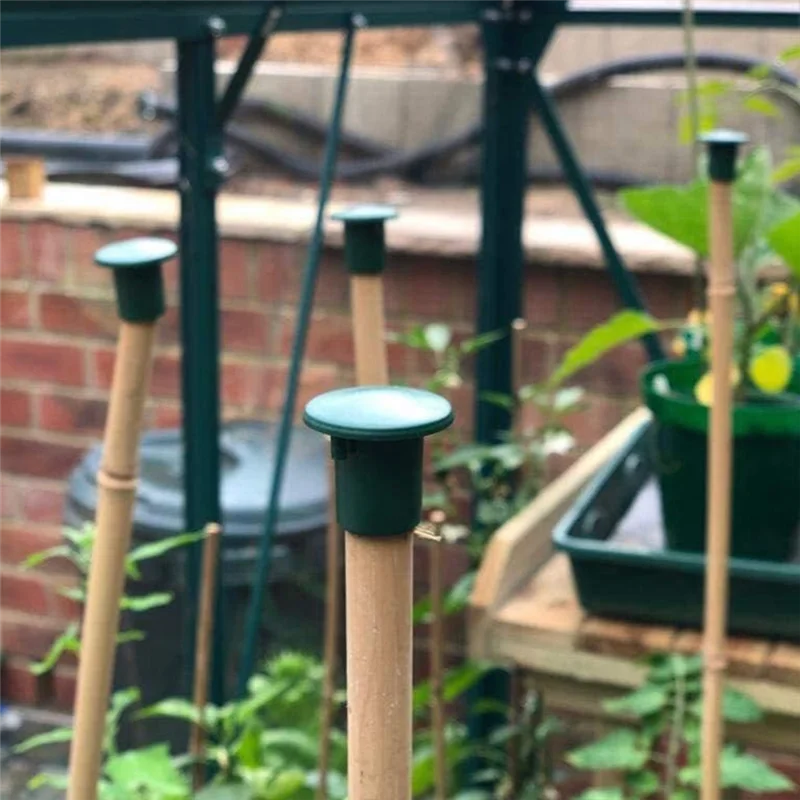 

ABMS-For Garden Cane Caps 48Pcs Bamboo Stick Eye Protector Safety Toppers End Caps For Garden Farm Plant Support