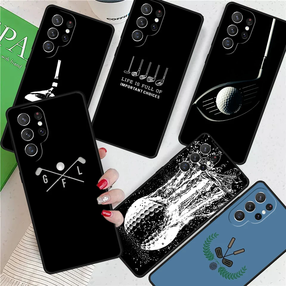 Golf Ball For Samsung Galaxy S24 Ultra S21 S22 S8 S9 S10E Note 10 20 Plus FE S23 Phone case Cover Coque