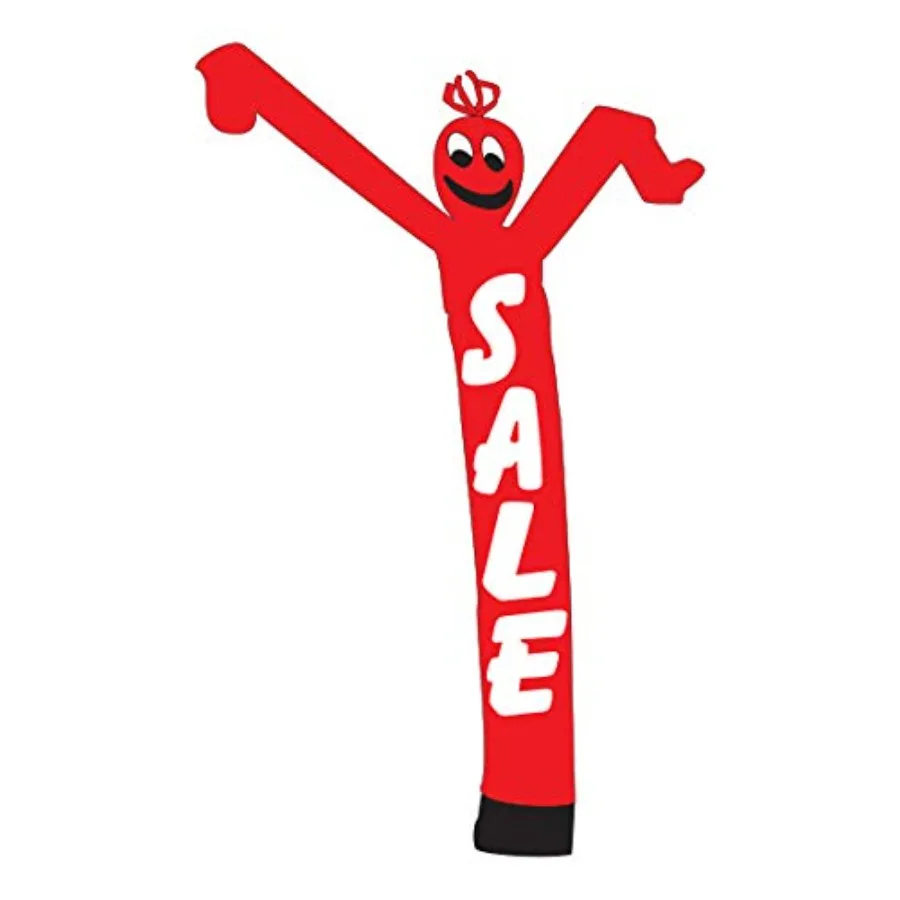

Car lot dealership advertising: 18-foot tall inflatable tube man replacement body ONLY, red, air-powered flailing waving puppet
