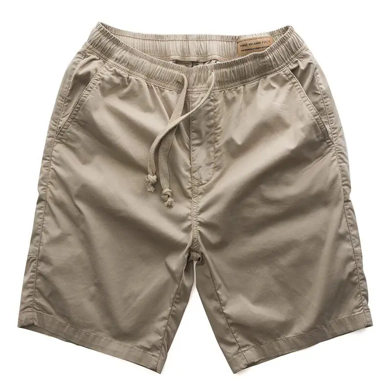 

Ice Silk Men's Casual Shorts Elastic Waist Vintage Trendy Straight Leg Fourths Short Pants City Walk Summer Leisure Shorts