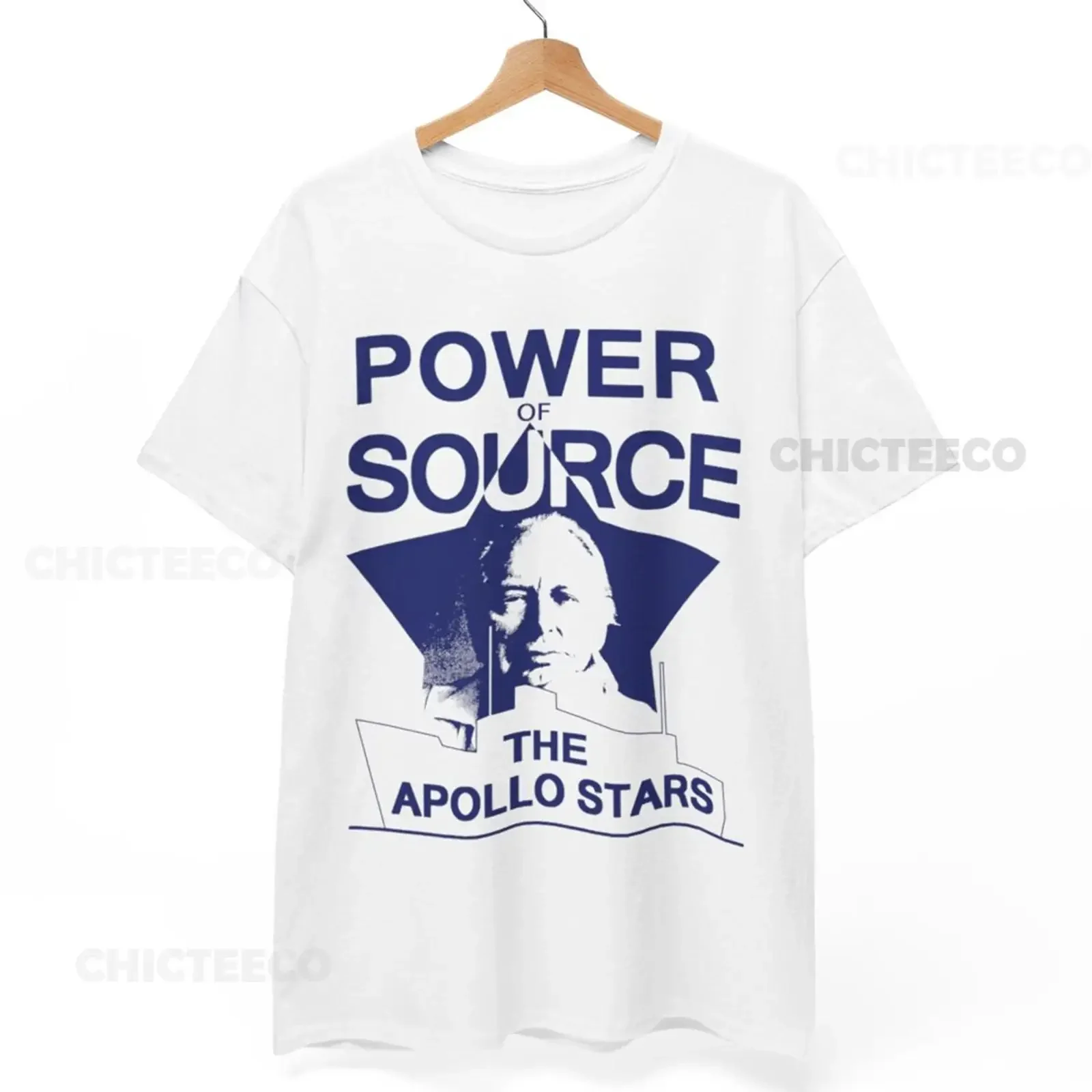 L Ron Hubbard The Apollo Stars T Shirt Power of Source  vintage Washed Versatile Comfortable Top For Everyday Wear Breathable