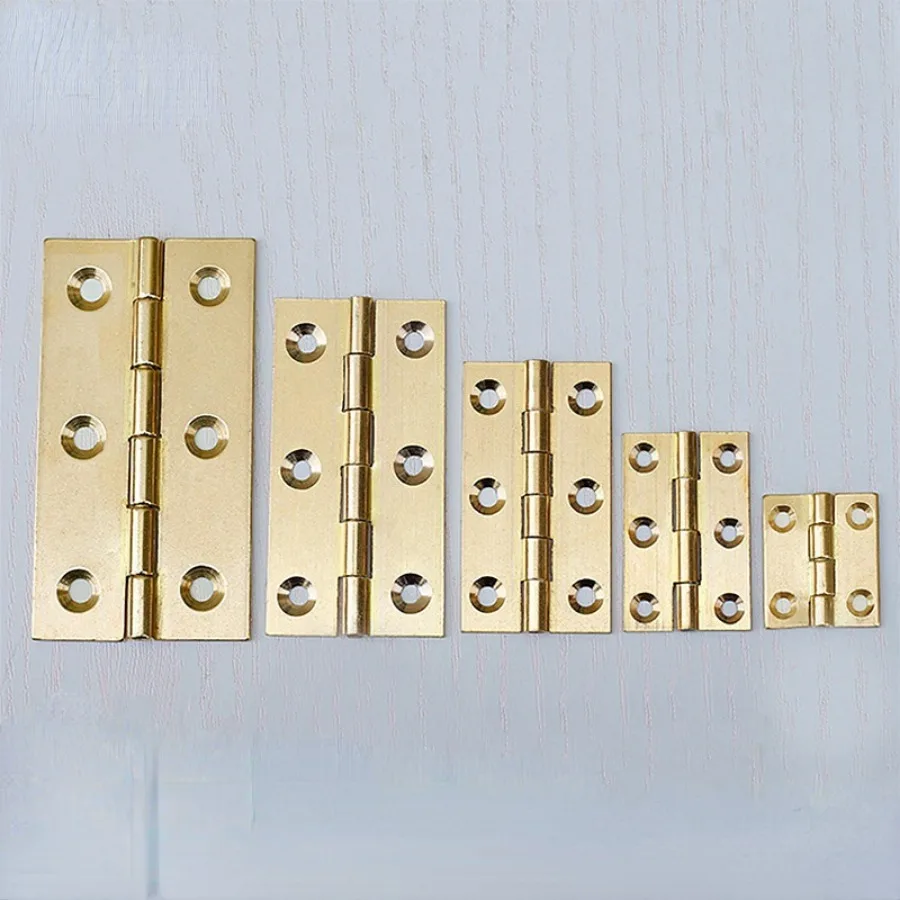 Peijian 10pcs/Bag Solid Brass Hinges Vintage Furniture Hardware Door And Window Cabinet Box Concealed Hinge Cabinet Hardware