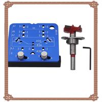 24-Hour Delivery Aluminium Alloy 35Mm Hinge Jig Hole Template Concealed Door Cabinet Drill Guide Locator Tools