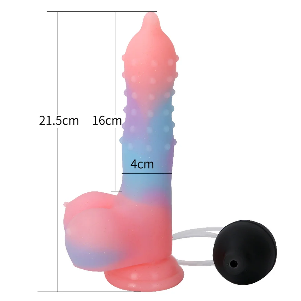 Luminous Penis Squirting Dildo Adult Sex Toys For Women Couples Realistic Huge Ejaculating Spray Water Penis Suction Cup Dildos