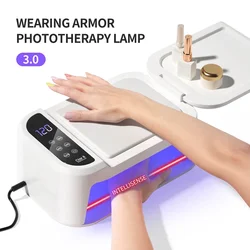 LED Hand Pillow Light Therapy Lamp UV Glue Dryer, Fast Nail Dryer Nail Polish Curing UV Lamp With 5 Timers For Finger Nails