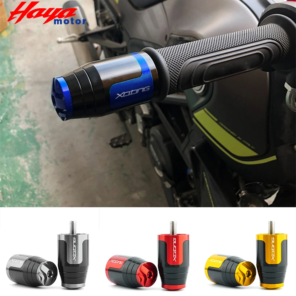 Handlebar Hand Grips For KYMCO Xciting 250 300 400 S500 CNC Handle Bar Grip Ends Plug Slider Motorcycle Accessories 7/8” 22MM