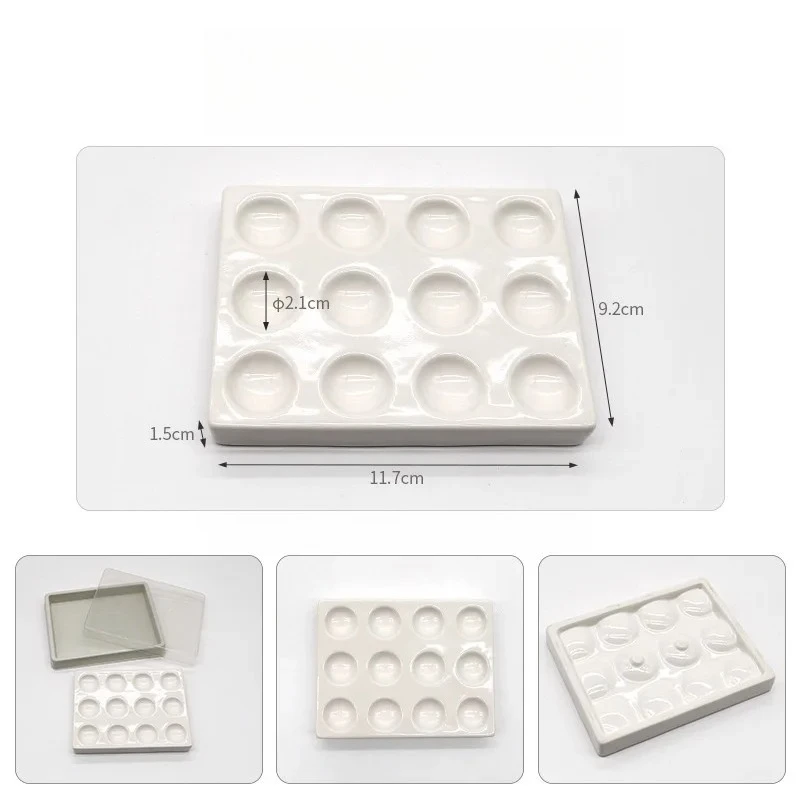 

Керамическая палитра для стоматологической лаборатории, фарфоровая смешивающая пластина для полива, увлажняющая пластина, 10/12/28/36 отверстий для остекления протезов, стоматологические инструменты