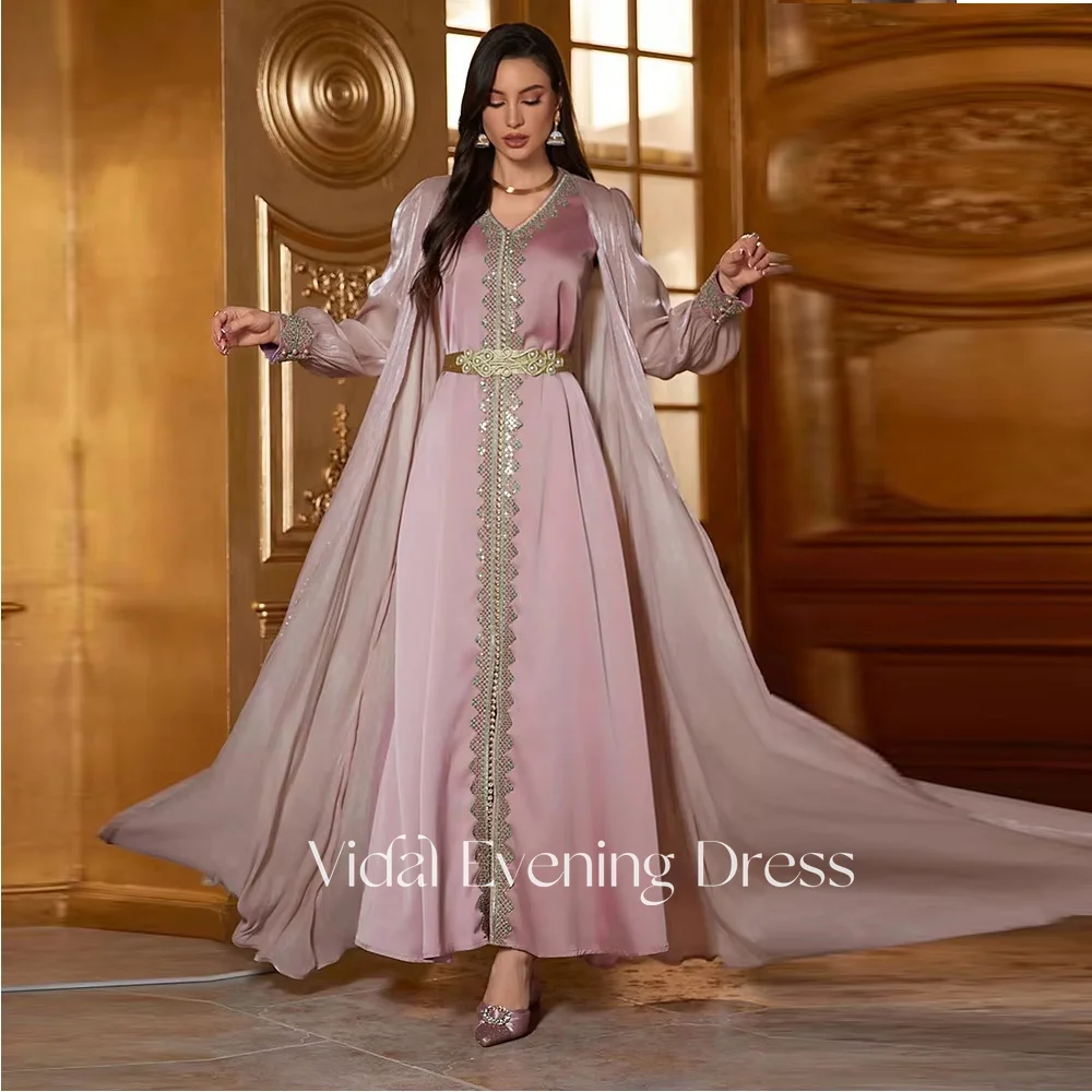 

Vindal Elegant Abaya Set for Muslim Women Luxury Islam Kaftan Moroccan Caftan Eid Dubai Abayas Kimono Cardigan Djellaba Robe