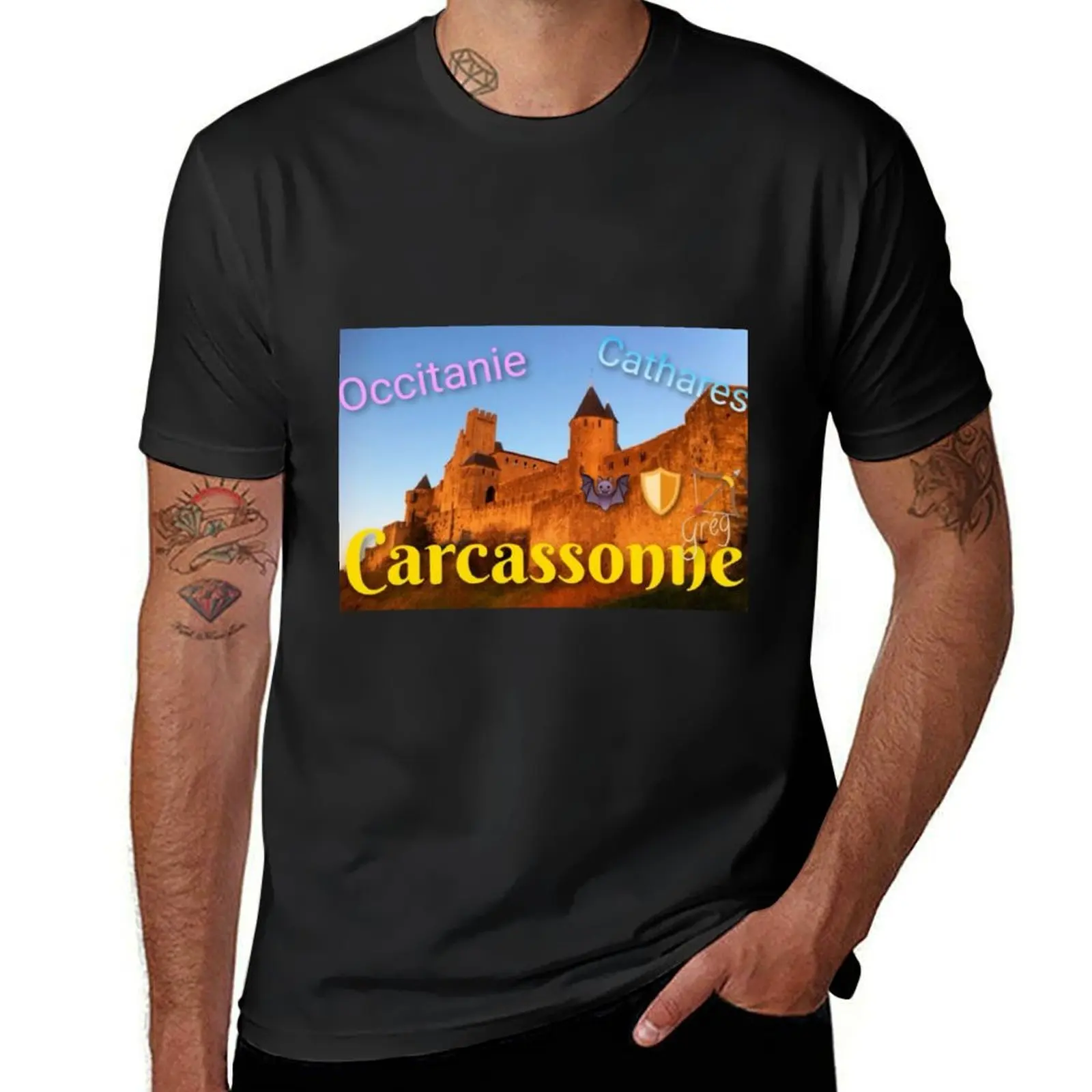 Carcassonne Cathars Occitanie T-Shirt cute tops plain kawaii clothes mens workout shirts