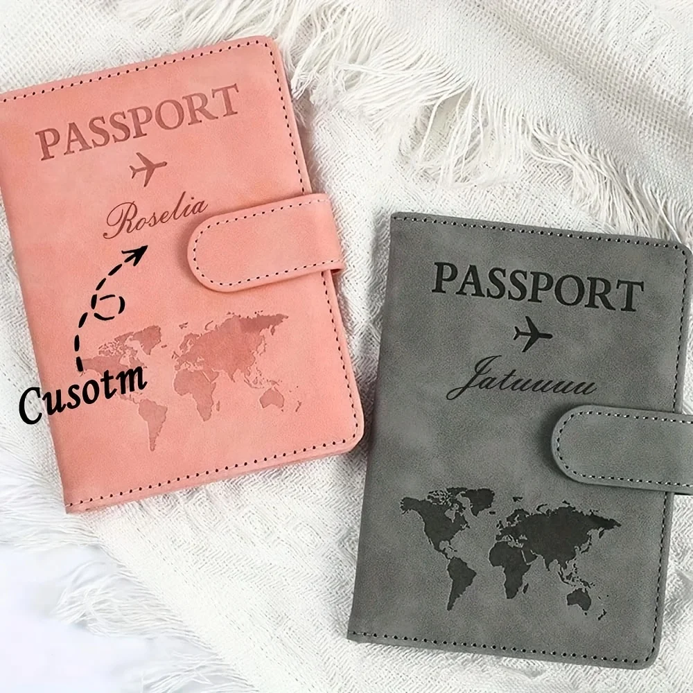Personalisierte Namens-Passhülle, Monogrammierte Gravierte Namens-Passhülle, Hochzeitsgeschenk für Brautjungfern und Trauzeugen – Detail 1