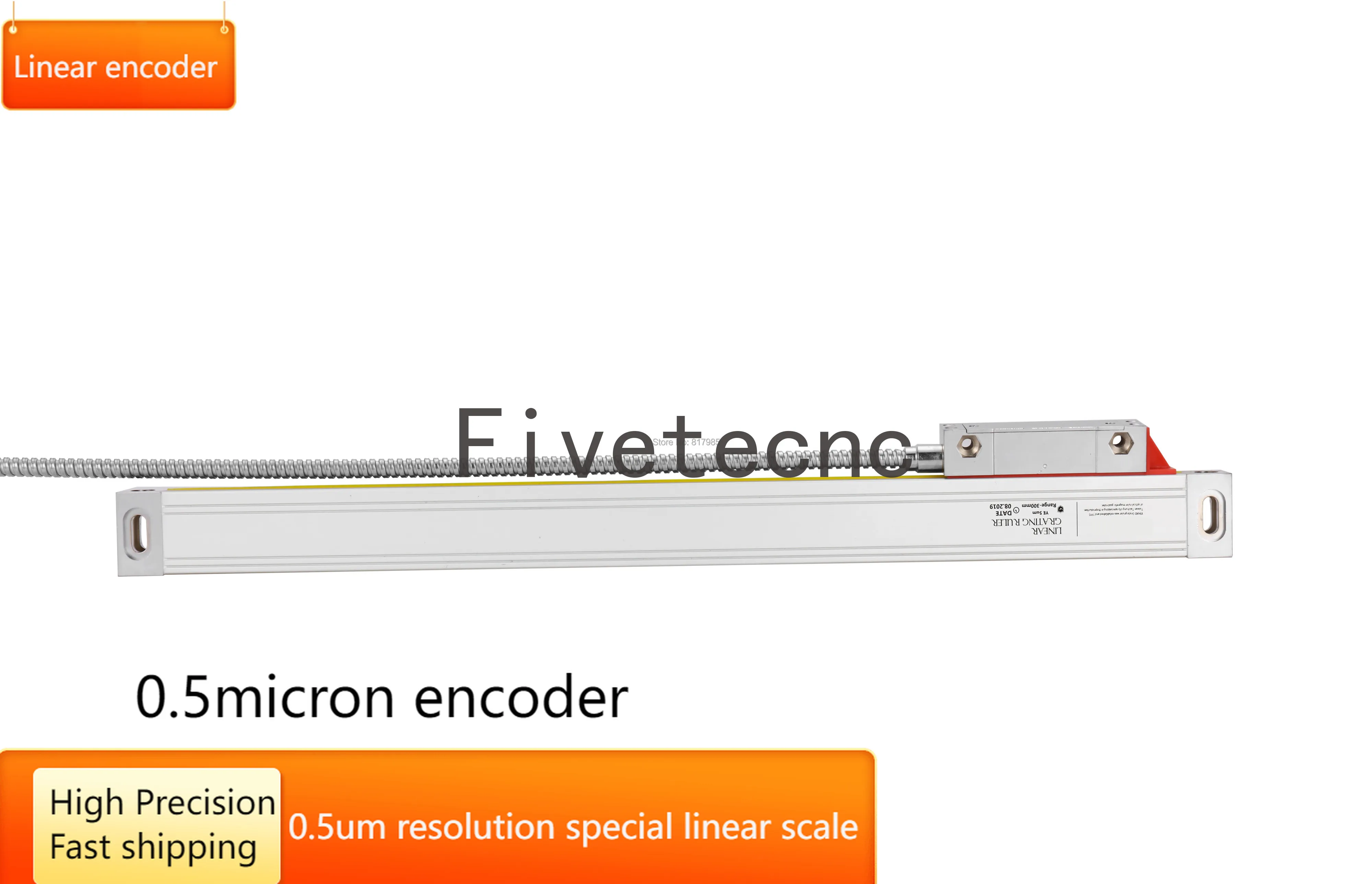 Escala Linear 0.5um Codificador de Vidro Linear de Alta Precisão 450 500 550 600 650 700 750 800 850 900 950 1000 mm