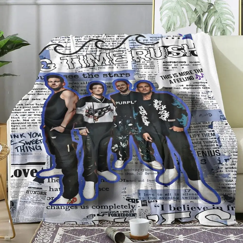 Band Big Time R-Rush Überwurfdecke aus weichem Flanell, leichte, atmungsaktive Sommerdecke für Sofa, Zuhause, Reisen, gemütliche Dekoration