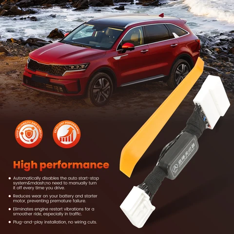 Для Kia Sorento 2021-2023 (левый руль) — Умный автоматический отключатель системы Start-Stop двигателя, кабель-разъем для отмены функции автоматического остановки/запуска
