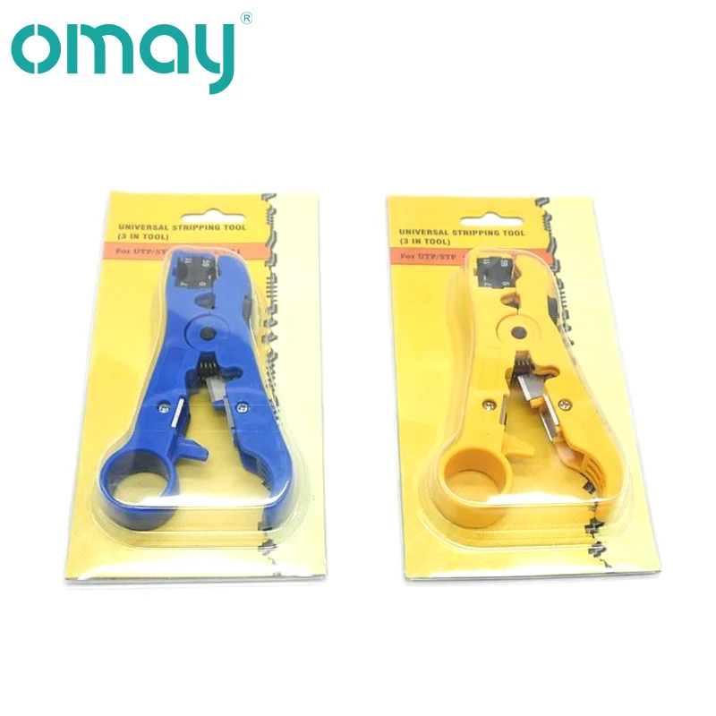 OMAY Multi-functional Wire Coax Coaxial Stripping Tool for UTP/STP RG59 RG6 RG7 RG11 Universal Cable Stripper Cutter Pliers